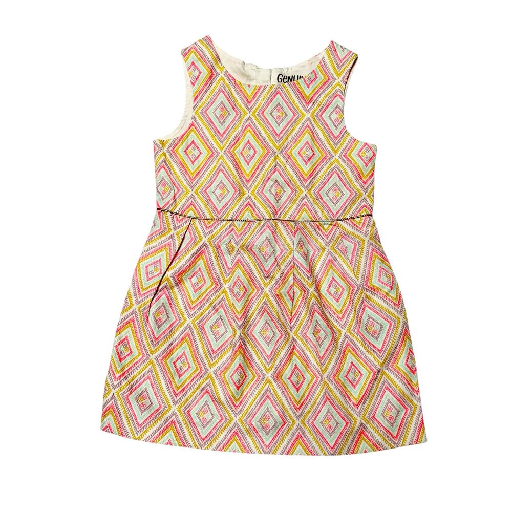 Genuine Kids Retro Diamonds Shift Dress Size 2T